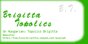 brigitta topolics business card